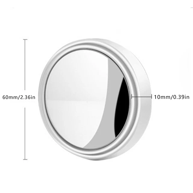 New Two [bezel Silver Small Round Mirror] Car High-definition Rear-view Small Ro