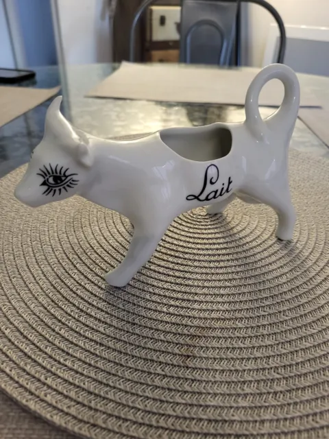 Pichet Pot A Lait En Forme De Vache Porcelaine