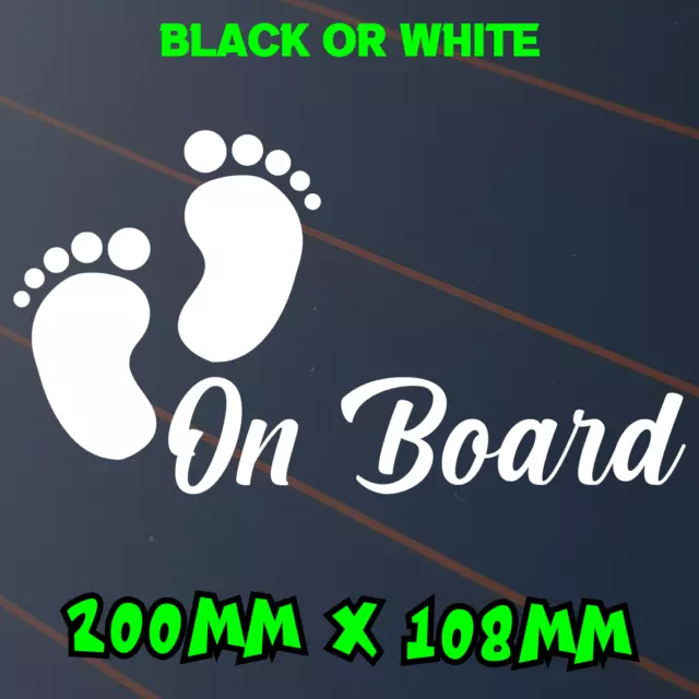 Baby On Board Sticker Car Decal Child Feet Boy Girl Mum Kids Mum Sign Safe Vinyl