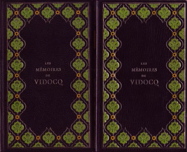 Mémoires De Vidocq En 2 Vol. Aux Amis De L'histoire Éd. François Beauval 1968