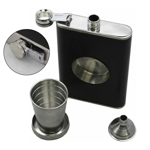 Pistón de vidrio licor construido plegable negro ajustable acero inoxidable + ABS 1 juego