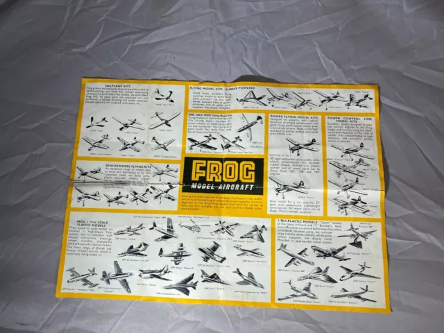Frog Model Aircraft by Lines Bros 1958 Foldout British Catalogue 3