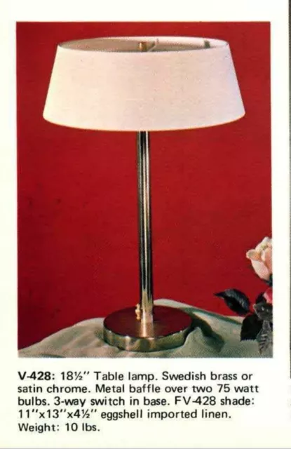 Vintage Laurel Table Lamp Chrome Finish Model V-428 1970s Mod Lighting MCM 2