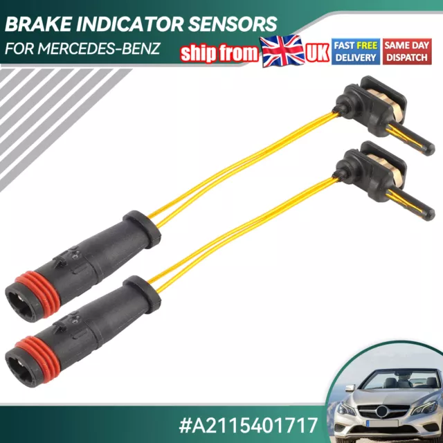 x2 BRAKE PAD WEAR INDICATOR SENSORS FRONT REAR FOR MERCEDES-BENZ W245 W203 C204