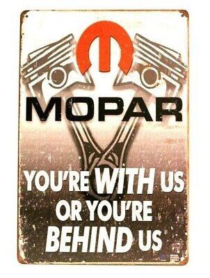 Mopar Retro Tin Metal Sign Art Vintage Style Man Cave Garage Auto Car Parts 1W