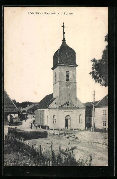 CPA Bonnevaux, L´Eglise