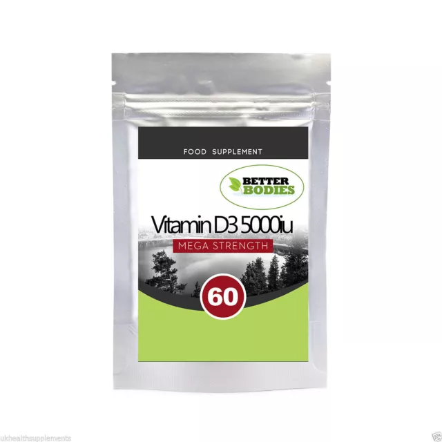 Vitamin D3 5000iu softgels Made In The UK | 60 | 120 | 240 | 340 | 500