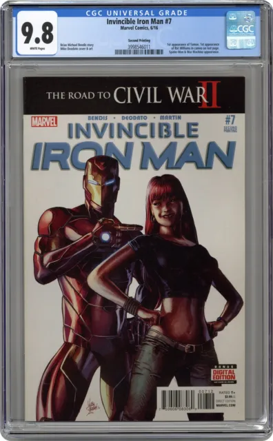 Invincible Iron Man #7C Deodato Variant 2nd Printing CGC 9.8 2016 3998546011
