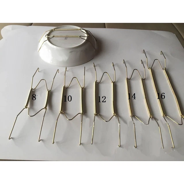 Support Mural Pour Assiettes Décoratives - Avec Ressort Et Clip Type W - Plusieurs Tailles (15,2 Cm à 40,6 Cm) - Fixation Invisible