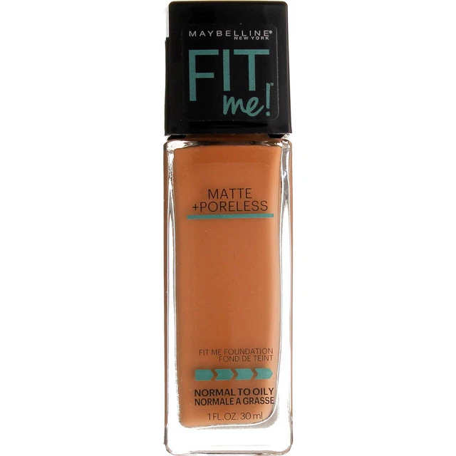 5 Pack Maybelline Fit Me Matte + Poreless Liquid Foundation, Toffee 330, 1 fl oz
