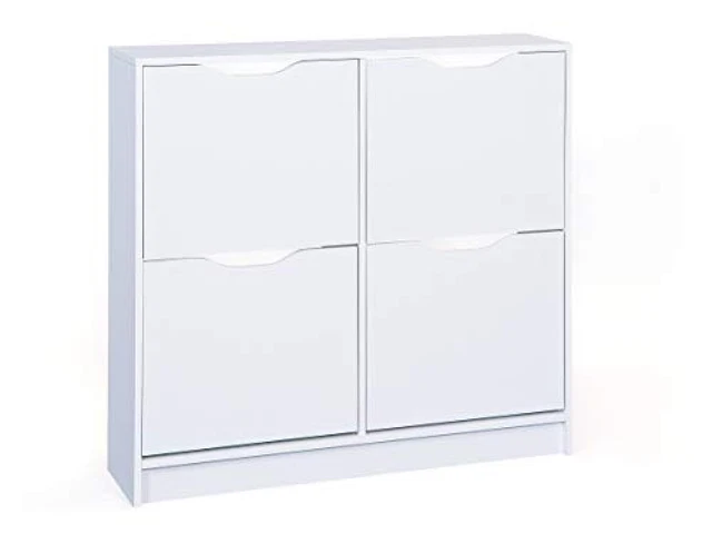 (TG. 90x100x25 cm) Links - Genova A6 - Scarpiera. Dim: 100x25x90 h cm. Col: Bian