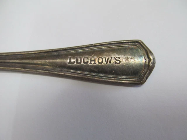 Vintage Luchows German Restaurant Spoon 6 Inch Oneida Hotel Plate New York Nyc