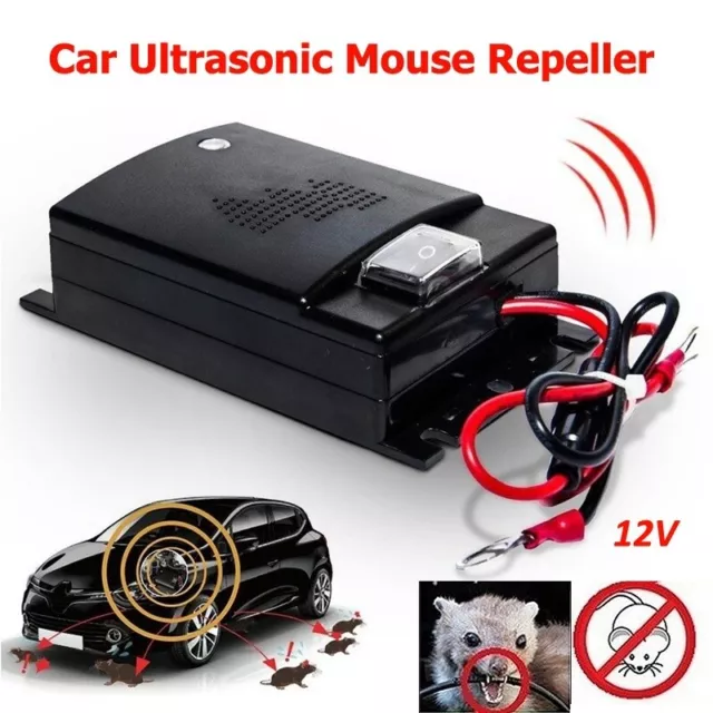 12V Car Ultrasonic Electronic Mouse Pest Repeller Engine Bay Electric Rat Mice