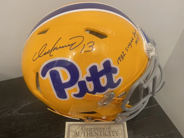 Signed Dan Marino Pitt Panthers Authentic Riddell Speed Helmet 1982 Sugar Bowl