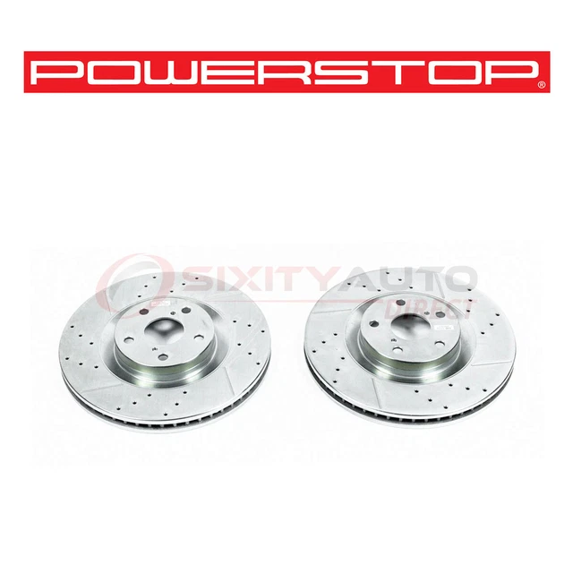 Power Stop Drilled Slotted Disc Brake Rotor for 2016 Lexus RC200t 2.0L L4 - zo