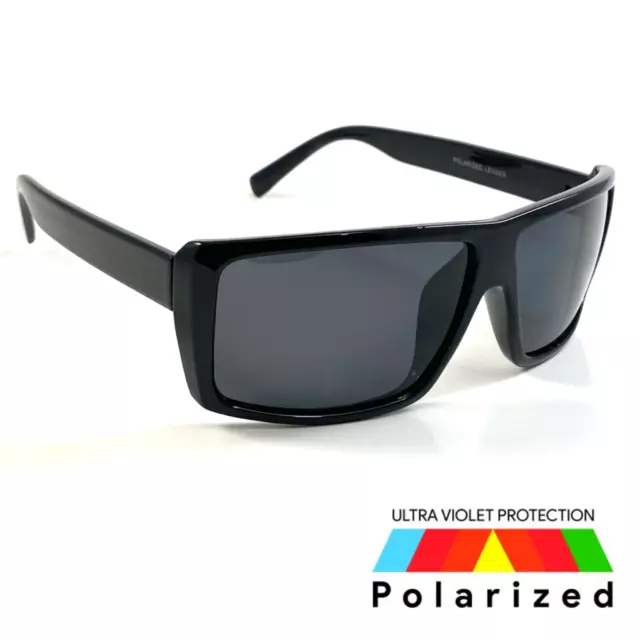 NWT MEN RETRO Aviator Polarized Sunglasses Rectangle Classic Black ...