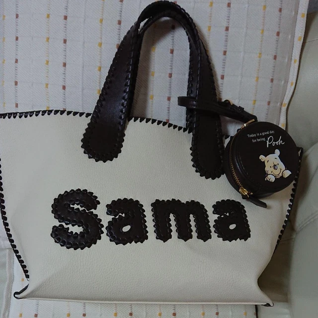 Samantha Thavasa Winnie the Pooh Collection Tote Bag Large Brown with Pouch