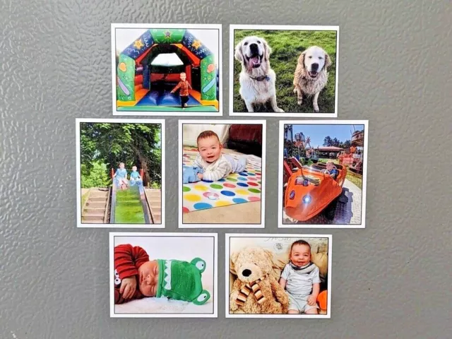 Personalised Rectangle Fridge Magnet Tiles, Photo Magnets, Gift Idea Mum Gran