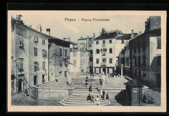 Pirano, Piazza Portadomo, Ansichtskarte