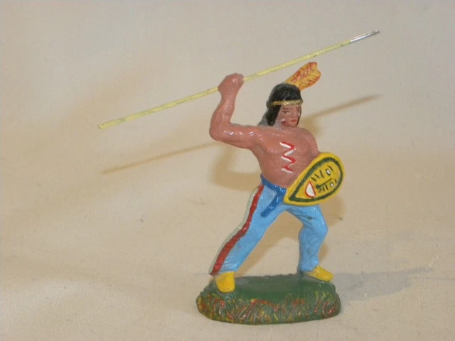 FIGURINE EN COMPOSITION Durso Danse Du Sorcier Indien Chialu Elastolin Nb Bm Gj EUR 35,00