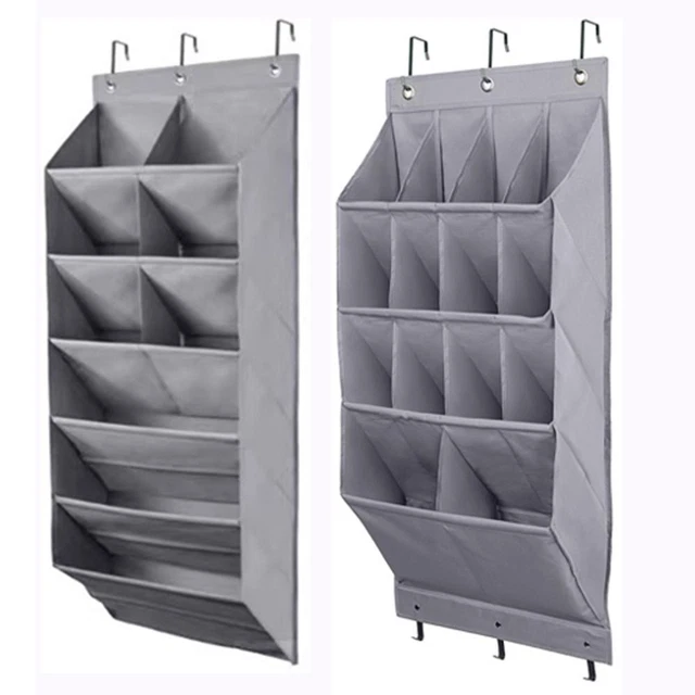With 3 Hooks Door Shoe Organizer Oxford Fabric Shoe Rack Shoe Holder Bag