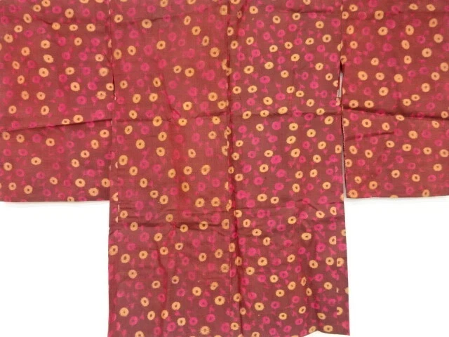 42838# Japanese Kimono / Antique Haori / Woven Flower