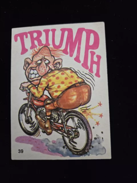 SILLY CYCLES sticker card Donruss 1972 Odd Rods 39