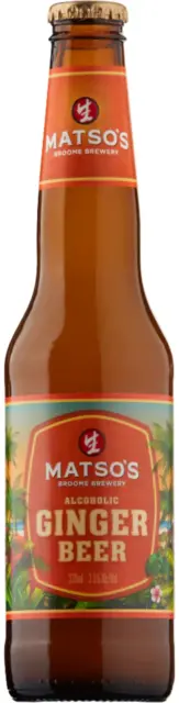 Matso'S Broome Brewery Ginger Beer 330ml Bottle Case of 24