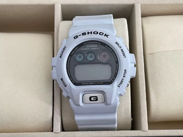 Vintage Casio G-Shock Protection DW-6900FS 1289 White Watch Alarm Chrono 20BAR