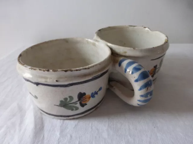 Antique ceramic oil and vinegar door body. Dutch Delft or.North France..18th.C
