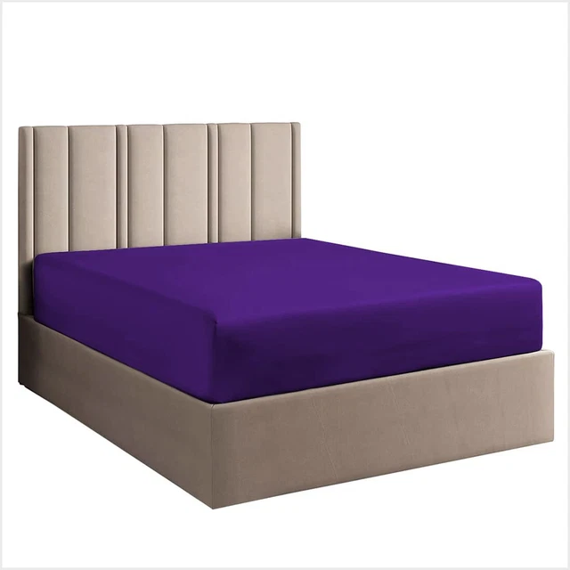 Extra Deep Pocket Purple 1 PC Fitted Sheet - Twin/Full/Queen/King/Cal King Size