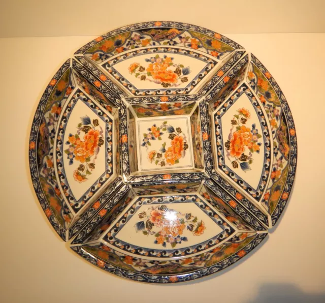 Large Ceramic Imari style Lazy Susan