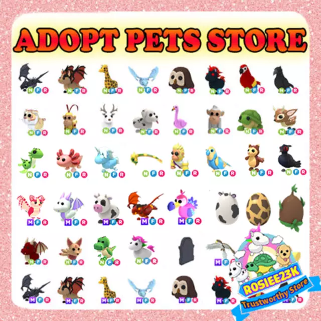 Adopt Me Pets Shop-MEGA NEON FLY RIDE MFR NFR FR Legendary Pets- TRUST AND CHEAP