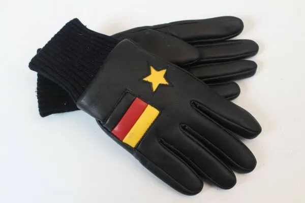 Vintage Handschuhe Fingerhandschuhe ungetragen schwarz  Gr 5