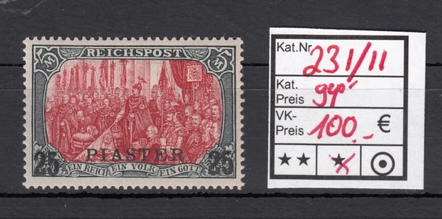 DAP Türkei 1900, Mich.-Nr.: 23 I/II * geprüft/Befund