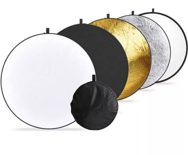 5-in-1 Faltreflektor (80cm) Lichtreflektor fürs Fotostudio mit Tasche: Neu 2