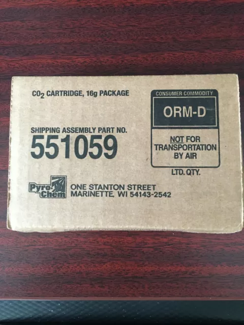 Pyro Chem 16 Gram CO2 Actuation Cartridge Part #551059 -Box of 6