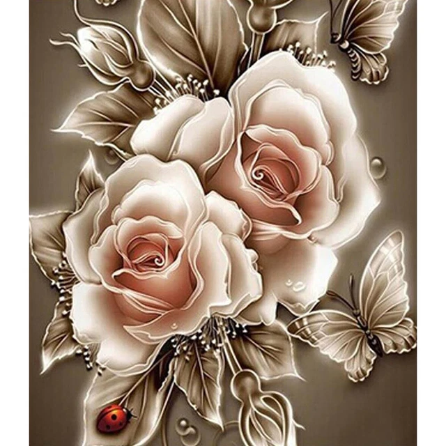 Oil Paint By Numbers Plants Coloring Picture Digital Drawing L411