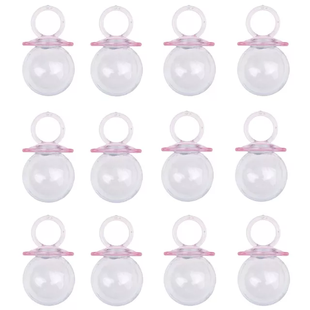 12x Fillable Pacifier Shape Bottles Baby Shower Candy   Party Favor
