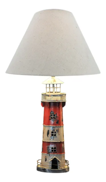 Lampe-Leuchtturm Schirmlampe Holz/Metall Ø=30cm Sea4You maritime Deko