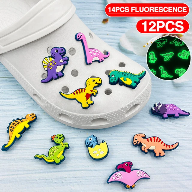 LUMINOUS DINOSAUR SHOE Charm Shoe Buckle for Croc Bracelet