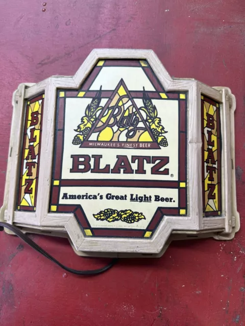 blatz lighted beer sign