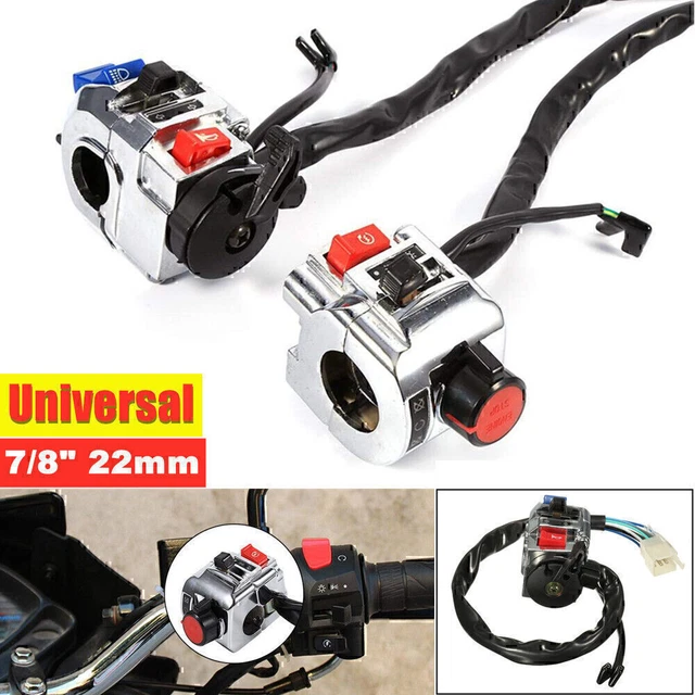 7/8" Motorcycle Handlebar Switch Control Assembly Horn Turn Signal Light Switch