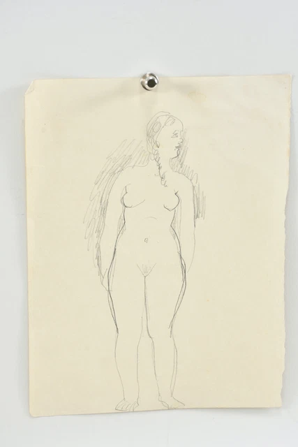 L85T19 - Estate Ernesto de Fiori (1884-1945) Sketch, Female Nude
