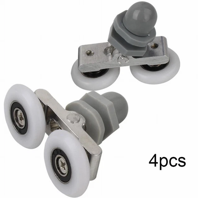 SHOWER DOOR ROLLERS Wheels Runner Sliders Twin Bottom 19/23/25/27mm Dia