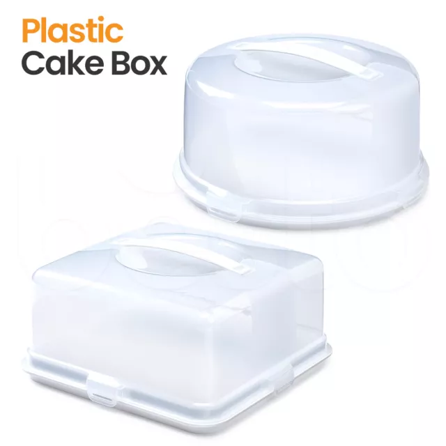 Kunststoff Kuchen Aufbewahrungsbox Behälter Cupcake klarer Träger mit abschließbaren Deckelboxen