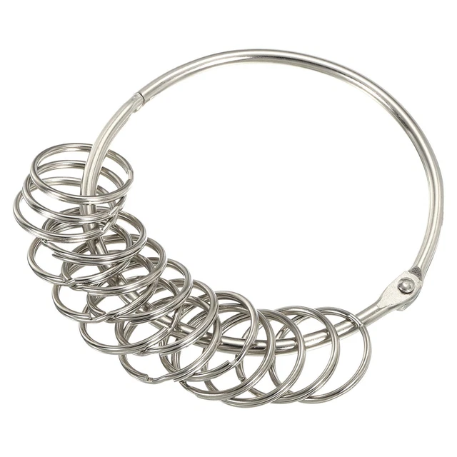 Portátil Llave Llavero Soporte Llavero Almacenamiento Gestión con 16 Anillos