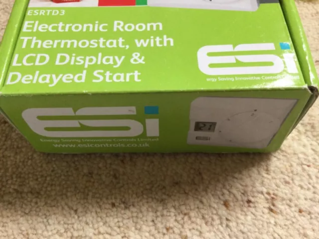 ESI electronic room thermostat with LCD display and delayed start ESRTD3