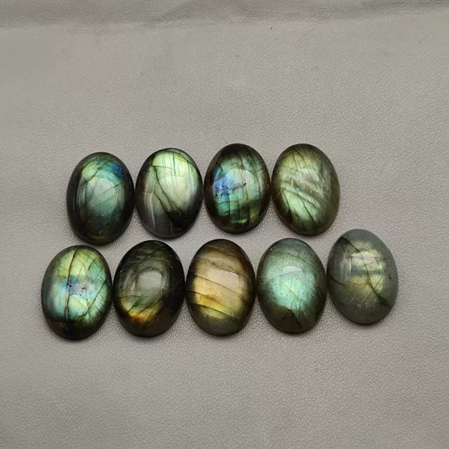 18X13 MM Oval 10pcs wholesale lot natural multi flashy labradorite stone GV104