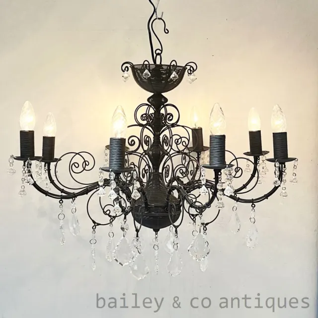 https://www.picclickimg.com/fGkAAOSwhBBlhgVi/Antique-French-Black-Metal-Chandelier-Faux-Crystals.webp